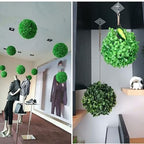 Decorative Faux Greenery Fake Plants 18in, Grass Balls Decorative Decor, Garden Spheres Outdoor, Decorative Balls for Home Decor, Artificial Plant Topiary Ball Tree - Image 2