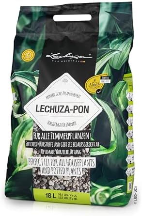 LECHUZA-PON Plant Substrate, 18 Liter Bag of Potting Mix for Indoor Gardening by LECHUZA