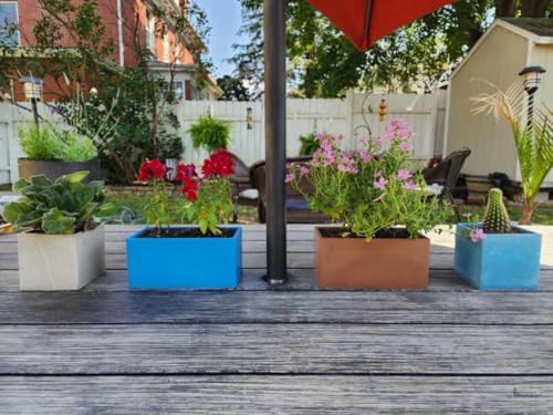 Concrete Rectangular Planter, Succulent Pot, Medium Size, Modern Decor, Gift, Wedding/Shower Favor (Buff, Without Drainage Hole) - Image 2
