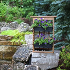 Algreen Wall Planter - 3-Tier with Drain - 11.5 x 32.5 x 8 in - Wood - Image 3