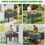 Galvanized Raised Garden Bed with Legs 2Pack,48x24x32in Elevated Garden Bed - Image 5