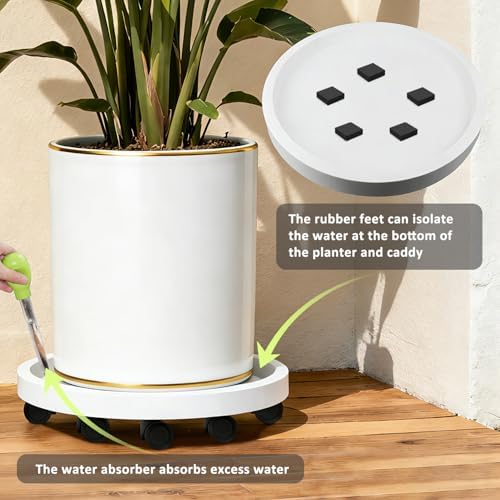 1 PCS 20 Inch Extra Large Plant Caddy with Wheels,Heavy Duty Wheeled Stand - Image 5