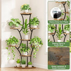 Corner Indoor Plant Stand With Grow Light, 8 Tier 52.6" Tall Plant Shelf - Image 5