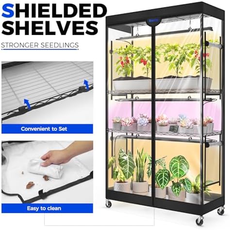 Barrina LP900 Indoor Greenhouse with 3 Full Spectrum Modes Light, 4 Tier - Image 6
