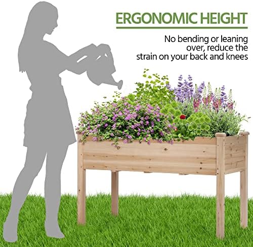 Yaheetech Raised Garden Bed 2Pcs Elevated Wood Planter Box Outdoor, Wood - Image 5