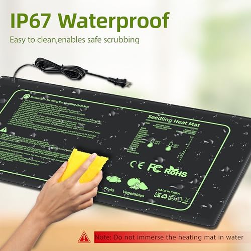 4 Pack Seedling Heat Mat 10" x 20.75" Waterproof Plant Heating Pad for Seed Starting Germination Hydroponics & Greenhouse Durable Warming Plant Heat Mat for Indoor Gardening Brewing Greenhouses - Image 6