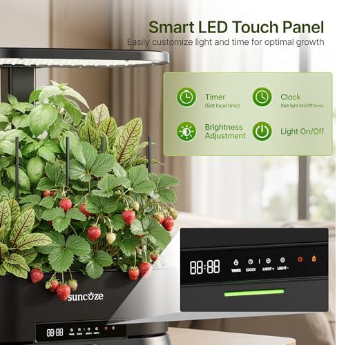 SUNCOZE Hydroponics Growing System, Smart Panel, 5L Removable Tank, 36W LED - Image 3