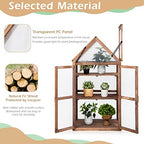 GRAFFY Wooden Cold Frame Greenhouse with 3 Removable Shelves for Outdoor - Image 5