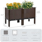 Raised Garden Bed with Legs, 20" Tall Planters for Outdoor Plants 32"Lx16"W - Image 5