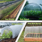Garden Greenhouse Hoops Kit 15 Sets -2-Section Design, 8ft Grow Tunnels Poles Plant Raised Beds, 30 Pcs 4ft Solid Fiberglass Support Stakes 15 Metal Connectors -Quick Assembly No Loose Parts (Green) - Image 6