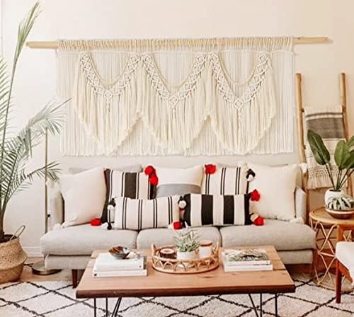 Macrame Wall Hanging Extra Large Wall Decor Boho Wall Art Wedding 75"W*35"L - Image 3