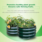 GARDMAX 2 Pack 2x2x1FT Galvanized Round Raised Garden Bed Kit, Metal Planter Boxes Outdoor with Easy Assembly, Large Garden Bed for Vegetables, Fruits, Flower, Herbs Dark Green - Image 4