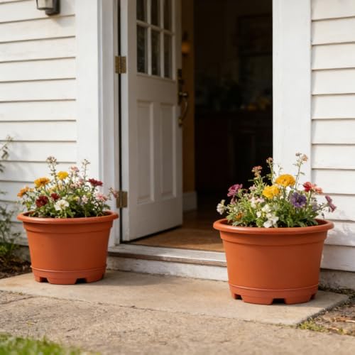 KPUVX Outdoor Flower Pots, 13 inch, 5 Packs - Image 2