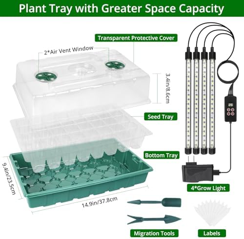 Sondiko Seed Starter Tray with Grow Light, Display Digital Controller - Image 3