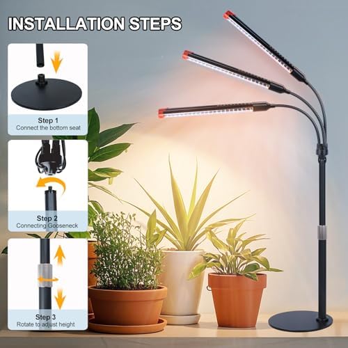FRGROW 3Head Tabletop Grow Lights for Indoor Plants, Seed Starting, Veg - Image 3