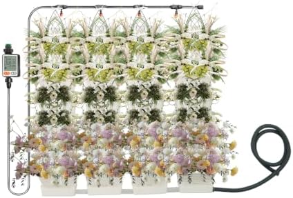 Vertical Wall Planter, 56-Hole Automatic Drip Irrigation Flower Pots, White by Unknown