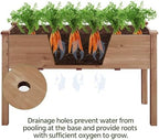 Yaheetech Raised Garden Bed 1Pcs Elevated Wood Planter Box, Dark Brown - Image 4