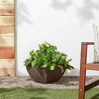 PSW Pot Collection 12x6 inch Plastic/Stone/Wood Composite Square Planter – No Drainage Hole (Drillable), Modern Indoor/Outer Pot for Flowers, Foliage, Succulents, Fairy Gardens, Chocolate,(Pack of 6) - Image 5
