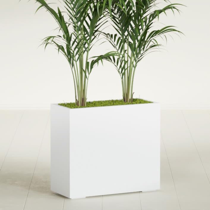 Greenline Alice Tall Rectangular Fiberglass Planter, Outdoor Planter Box - Image 2