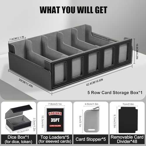 Kabinka 5 Row 3900+ Trading Card Storage Box with Commander Display - Image 3