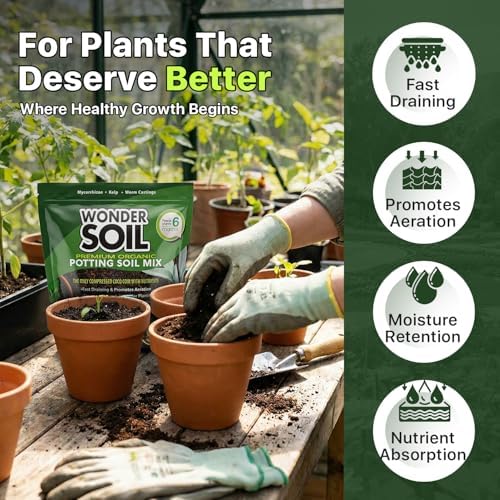 WONDER SOIL | Organic Potting Soil | 12 QUARTS of Ready to Plant Coco Coir Fully Loaded with Nutrients | 3 LBS Bag Expands to 12 Quarts of Indoor Outdoor Soil | Incl Worm Castings, Perlite - Image 6