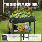 VEVOR Raised Planter Box with Legs and Wheels, Larger Size 43.3x19.5x31.5 Outdoor Elevated Garden Bed On Wheel, Metal Planting Boxes for Growing Flowers/Vegetables/Herbs in Backyard/Garden/Balcony - Image 4