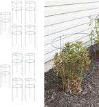 MTB Supply 10 Pack 36" x 18" Peony Double Ring Plant Support,Plant Support Stakes for Tomatoes Peony Lily Rose Plant Support Rings Peony Cages for Outdoor Plants Flowers Vegetables by MTBSUPPLY