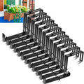 Leinuosen 12 Pcs Adjustable Window Boxes Brackets Planter Box Bracket Heavy Duty Deck Railing Hanging Flower Stand for Windowsill Garden Fence Balcony (Black) by Leinuosen
