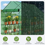Outvita Walk-in Greenhouse, 3 Tiers 12 Shelves, Durable PE, 56"x85"x77" - Image 3
