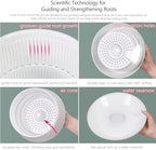 Orchid Pots with Holes for Repotting, Decorative African Violet Pots with Air-Pruning and Good Air Circulation, Plastic White Orchid Planter with Saucers, 8 Inch, Set of 2 - Image 5