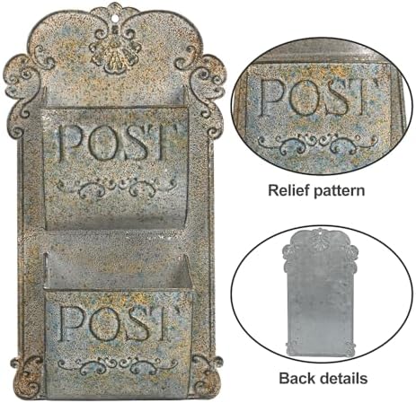 All Chic Metal Wall Planter Outdoor Wall Planter Rustic Wall Mount Planter Wall Hanging Planter Outdoor Wall Planter for Farmhouse Garden Decor - Image 3
