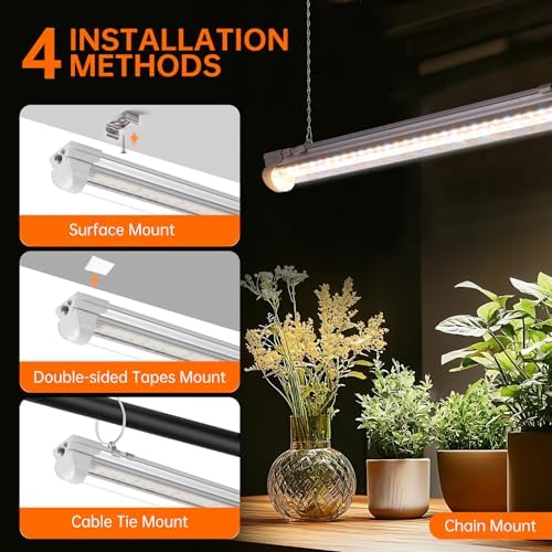 Bstrip Grow Light, 2ft 48W (2 X 24W) Plant Light with Timer, 3686K - Image 4