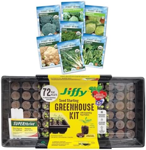 Jiffy Plant Germination Kit - Cold Hardy Vegetable - 72 Cell, 2 Pack by Jiffy