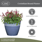 Corinthian Round Planter Pot w/Drainage, 10" Oil Rubbed Bronze - Image 4