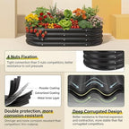 Land Guard Galvanized Raised Garden Bed Kit, Galvanized Planter Raised Garden Boxes Outdoor, Oval Large Metal Raised Garden Beds for Vegetables(Grey)4×2×1ft(1pcs) - Image 4