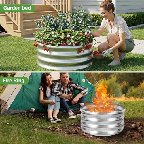 Galvanized Raised Garden Bed- 2Pcs 2x2x1FT Planter Boxes, Sliver - Image 5