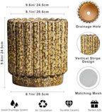 Ceramicfor Ceramic Planter, 9.6 Inch, Yellow - Image 3