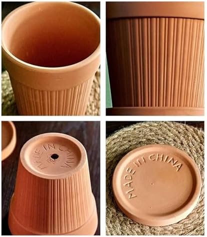 Flower pots 2 Pack Terracotta Planter Flower Pot Outdoor Indoor(15.5cm) - Image 7