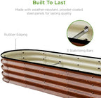 Best Choice Products 8x2x1ft Outdoor Metal Raised Garden Bed, Oval Deep Root Planter Box for Vegetables, Flowers, Herbs, and Succulents w/ 108 Gallon Capacity - Wood Grain - Image 5