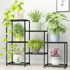 Metal Plant Stand Indoor Metal Plant Stands Outdoor Tiered Plant Shelf for Multiple Plants, 3 Tiers 7 Potted Ladder Plant Holder Table Plant Pot Stand for Window Garden Balcony Living Room by YUJCHMTZN