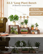 3 Tiered Wooden Plant Stand Shelf Indoor Outdoor,Corner Small Flower Stand - Image 5