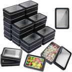 24 Pack Metal Tin Boxes with Clear Window Lids, 4.28 x 2.92 x 1.2 inches Small metal Storage tin Boxes, Metal Tins with Window for Jewelry, Candy, DIY Crafts, and More(Black) by Unknown