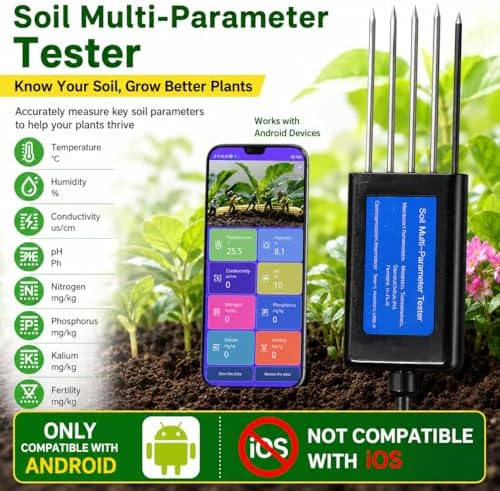 8 in 1 Soil Tester, Nitrogen, Phosphorus, Potassium Npk Tester, Ph, Moisture, Nutrient Conductivity, Ec Meter,High Accuracy Digital Sensitive,Soil Fertility Test - Image 2