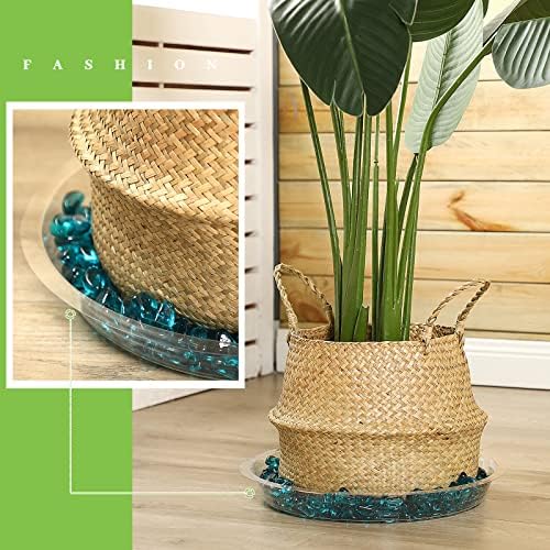 Shellwei 18 Pack 16 Inch Plastic Plant Saucers Extra Large Clear Flower Pot Drip Trays Plants Drip Tray Plant Drainage Tray Plants Saucer Trays for Indoors Outdoors - Image 4