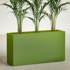 Greenline Alice Tall Rectangular Fiberglass Planter, Outdoor Planter Box - Image 2