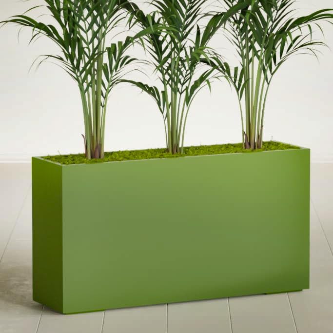 Greenline Alice Tall Rectangular Fiberglass Planter, Outdoor Planter Box - Image 2