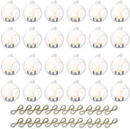NUPTIO Hanging Glass Candle Holders, Set of 24 Globe Tealight Holders by Nuptio