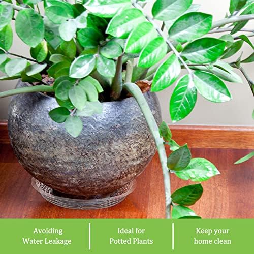 Shellwei 18 Pack 16 Inch Plastic Plant Saucers Extra Large Clear Flower Pot Drip Trays Plants Drip Tray Plant Drainage Tray Plants Saucer Trays for Indoors Outdoors - Image 6