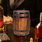 Yardwe Wine Barrel Decor 10.62X8.26X8.26In Oak Wooden Barrel Ornament Retro Photo Prop Bar Landscaping Decor for Home Party - Image 3
