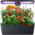 12 Pods Hydroponics Growing System, Indoor Garden with 36W Full Spectrum LED Grow Light in 5 Colors, Height Adjustable Up to 23", Automatic Timer Gardening Gifts for Women Christmas by KIMORE